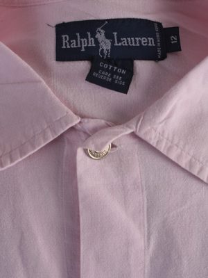 Ralph Lauren Vintage Long Sleeve Shirt Pink Size 12 - SH1567-6698
