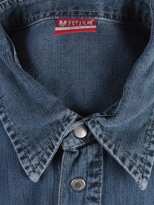 Mustang Jeans Vintage Long Sleeve Shirt Blue Size XL - SH1910-15262