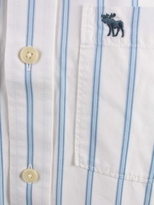 Abercrombie&Fitch Vintage Long Sleeve Shirt White/Stripes Size M- SH2054-15833
