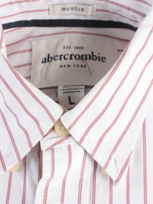 Abercrombie&Fitch Vintage Long Sleeve Shirt White/Stripes Size L- SH2063-15927