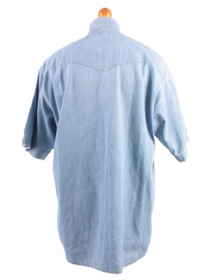 Mustang Vintage Short Sleeve Shirt Blue Size L - SH1949-15443