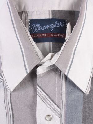 Wrangler Vintage Long Sleeve Shirt Grey/Stripes Size XL - SH1957-15472