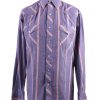 Wrangler Vintage Long Sleeve Shirt Purple/Stripes Size 36 - SH1964-0