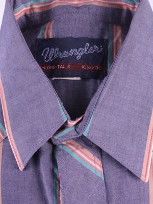 Wrangler Vintage Long Sleeve Shirt Purple/Stripes Size 36 - SH1964-15501