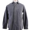 R.Q. Polo Team Vintage Long Sleeve Shirt Grey Size M- SH2003-0