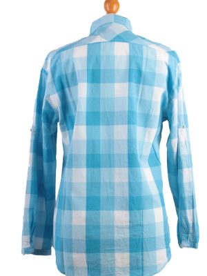 Zara Young Vintage Long Sleeve Shirt Aqua/Design Size M- SH2004-15666