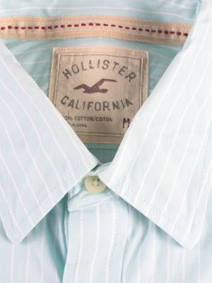 Hollister Vintage Long Sleeve Shirt Aqua/Stripes Size M - SH2083-15905
