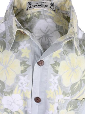 O'Neall Vintage Short Sleeve Summer Shirt Grey/Design Size M - SH295-16545