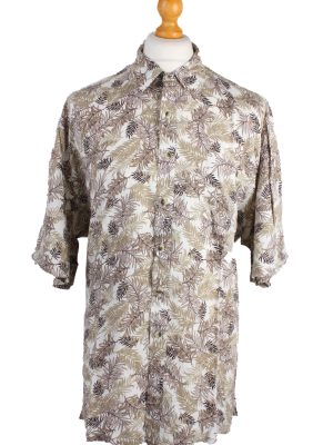 Sun Casuals Vintage Short Sleeve Summer Shirt White/Design Size 2X - SH306-0