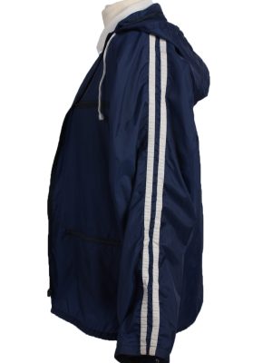 Raincoat Hooded Vintage Waterproof Navy Jacket Chest Size 44 " -SW094-19367