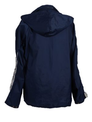 Raincoat Hooded Vintage Waterproof Navy Jacket Chest Size 44 " -SW094-19368