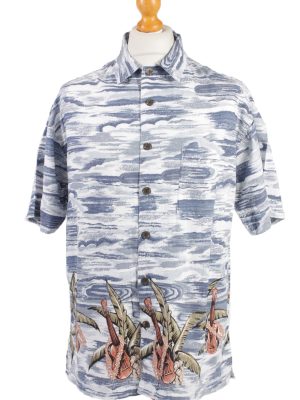 Vintage Hawaiian Shirt Beach Stag Aloha Summer Navy/Design Chest Size 44"-SH2173-0