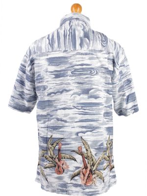 Vintage Hawaiian Shirt Beach Stag Aloha Summer Navy/Design Chest Size 44"-SH2173-21165