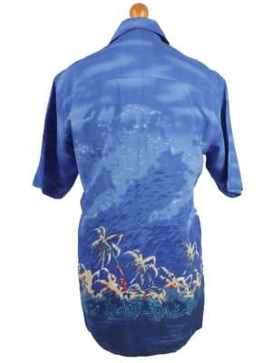 Vintage Hawaiian Shirt Beach Stag Aloha Summer Blue/Design Size M-SH2209-21271