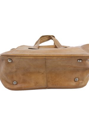 Vintage Brown Large Travel Bag with Zip Unisex - BG100-23456