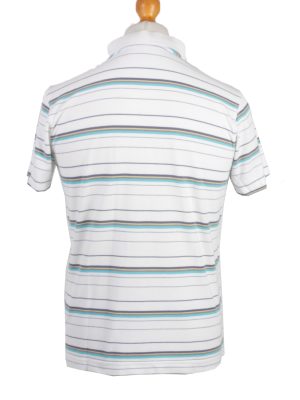 Puma Vintage Casual Men Polo Shirt White/Stripes Size M -PT0305-24380