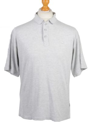 Adidas Vintage Casual Men Polo Shirt Grey Chest Size 45"-PT0307-24339