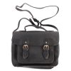 Ladies Women Double Strap Black Faux Leather Bag - BG327-0
