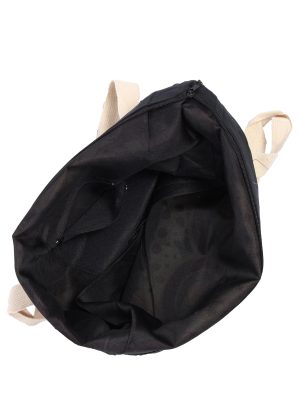 Ladies Owl Printed Bag - Cream - BG497-41047