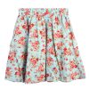 Rose Print Skirt - Turquoise - SK003-0