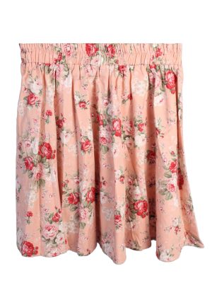 Floral Print Skirt - Beige - SK009-0