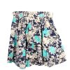 Floral Print Mini Skirt - Navy - SK012-0