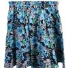 Floral Print Skirt - Navy - SK016-0