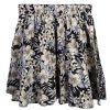 Floral Print Skirt - Black - SK022-0