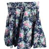 Floral Print Skirt - Navy - SK025-0