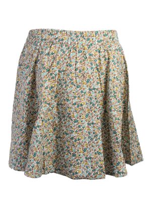 Multi Coloured Floral Print Skirt - SK035-0