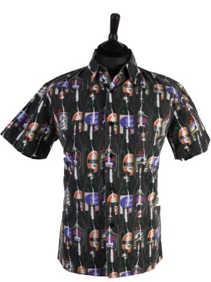 Retro 80s/90s Mens Shirt - Multi Colour - Size M - SH2351-0