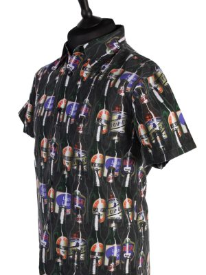 Retro 80s/90s Mens Shirt - Multi Colour - Size M - SH2351-42101
