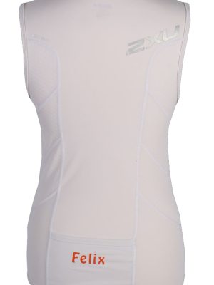 Sleeveless Cycling Running Jersey Tops - E. Size XS - White - CW0347-43530