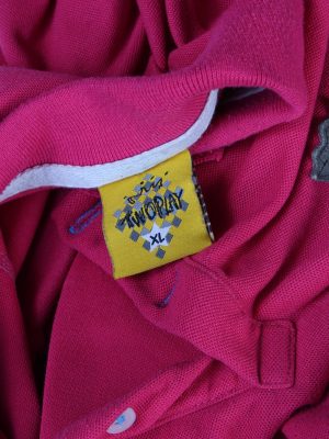 Mens Twoplay Plain Polo T Shirt - Pink - XL -PT0763-44463