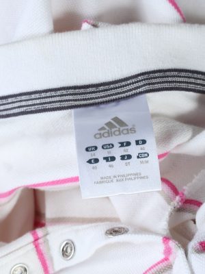 Mens Adidas Striped Polo Shirt - White - M -PT0788-44747