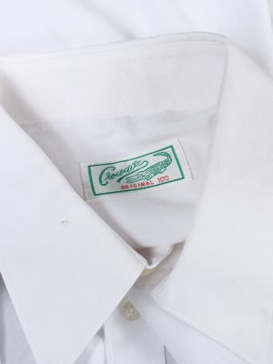 Vintage Plain Crocodile Shirt - L - White - SH2533-44849