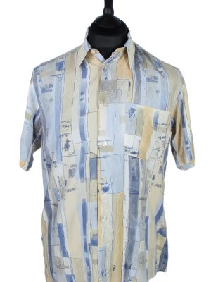 Yves Dorsey Abstract Patterned Shirt - M - Multi - SH2563-0
