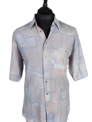 Jean Chatel Abstract Patterned Vintage Hawaiian Shirt - M-L Multi - SH2637-0