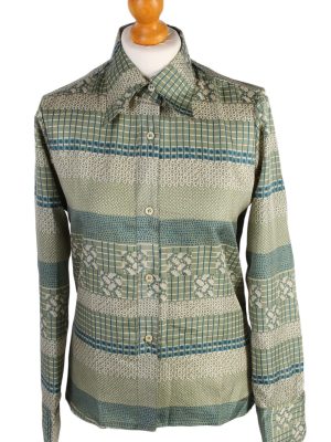 Gold Ages Blouse 70s Vintage Floral Patterned - M , L Multi - LB030-0