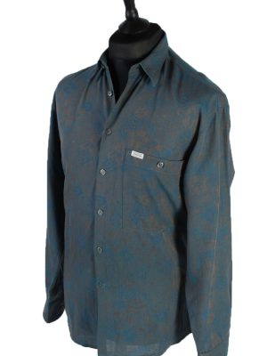 Cajun 80s 90s Patterned Long Sleeve Shirt - M,L Multi - SH2763-48453