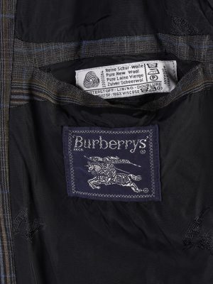 Vintage Burberry Window Pane Aachen Blazer Jacket - L / Multi - BR611-51159