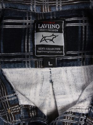 Vintage Laviino Corduroy Checked Shirt - L Multi - SH2862-52371