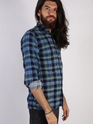 Vintage 90s Southwest Castle Mens Checked Flannel Shirt - L Multi - SH2988-55329