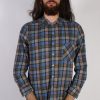 Vintage 90s 3 Suisses Mens Checked Flannel Shirt - L Multi - SH2994-0