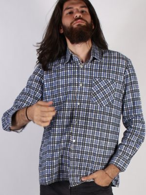Vintage Pure Cotton Mens Flannel Shirt - XL Multi - SH3021-0