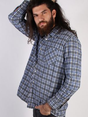 Vintage Pure Cotton Mens Flannel Shirt - XL Multi - SH3021-55460