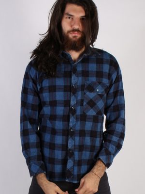 Vintage Loppo Mens Flannel Shirt - L Multi - SH3022-0