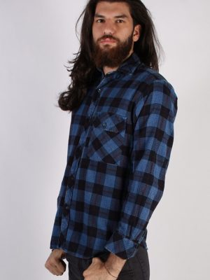 Vintage Loppo Mens Flannel Shirt - L Multi - SH3022-55464