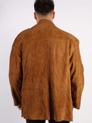 Vintage Podleyski Matte Suede Coat Chest:49 Brown -C566-54368