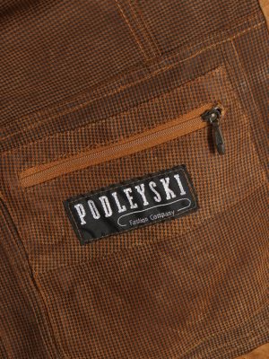 Vintage Podleyski Matte Suede Coat Chest:49 Brown -C566-54370